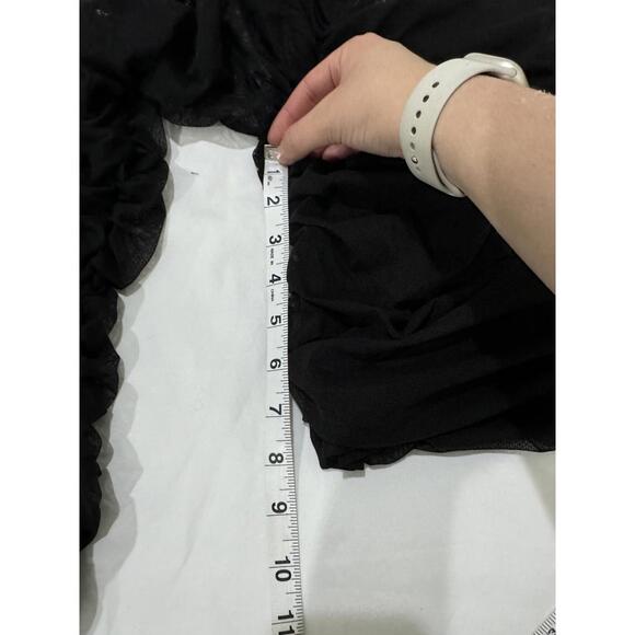 NWT Princess Polly Hartford Black Off the Shoulder Sheer Ruched Crop Top- Size 6 - Picture 9 of 9